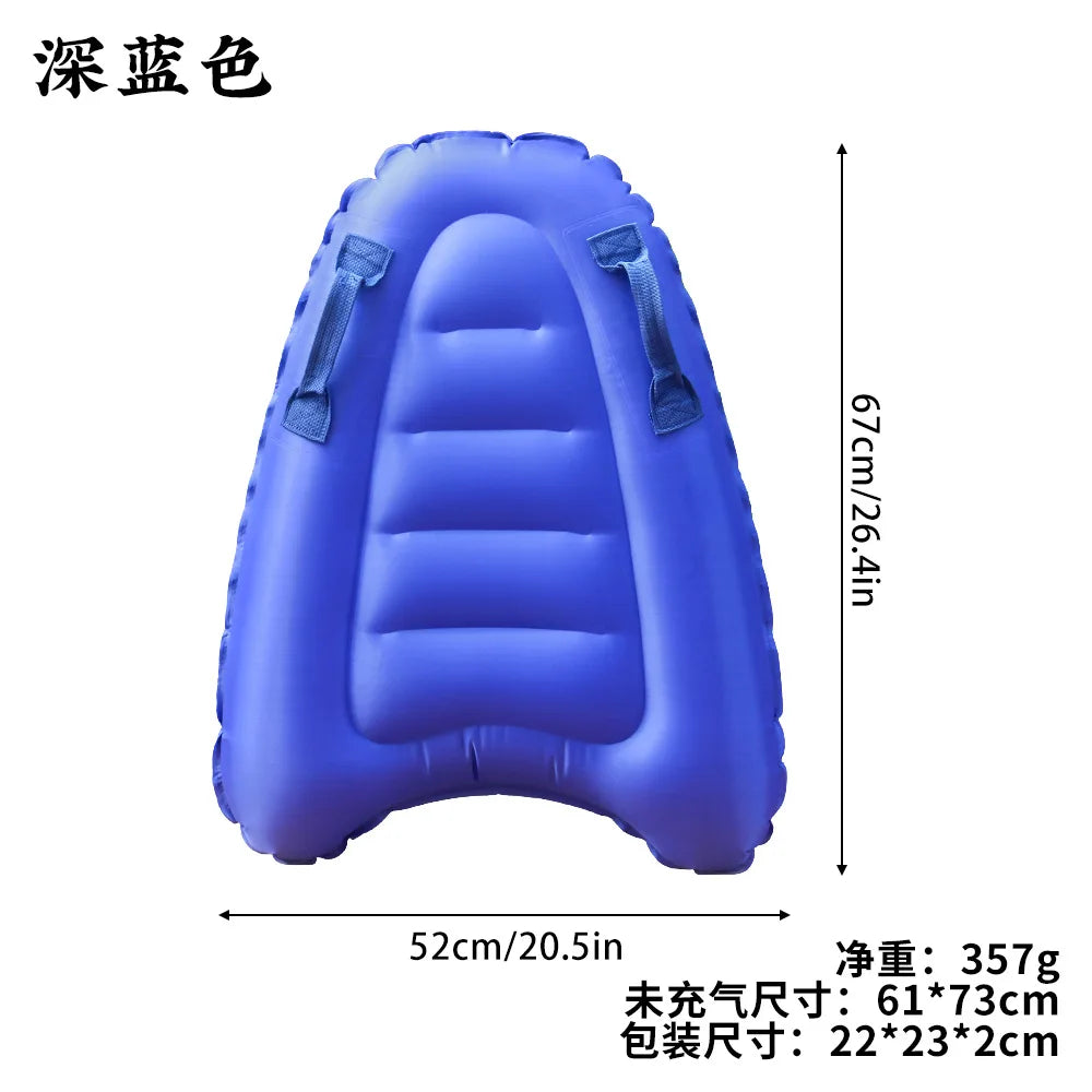 NEW 1pc Oxford Cloth Inflatable Bed Surfboard Swimming Floating Row Inflatable Surfboard With Handle For Beach Surfing Summer Sports Supplies