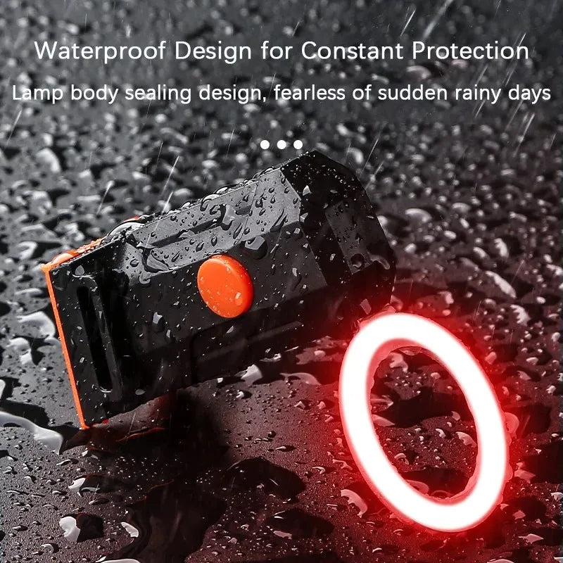 NEW Arrivals Wine Glass/Bone/ Steering 3 Styles Multi Lighting Modes Bicycle Tail Light Cycling Lamp USB Rechargeable Led Flash Tail Rear Lights MTB Seat Post Bike Accessories Sports Supplies