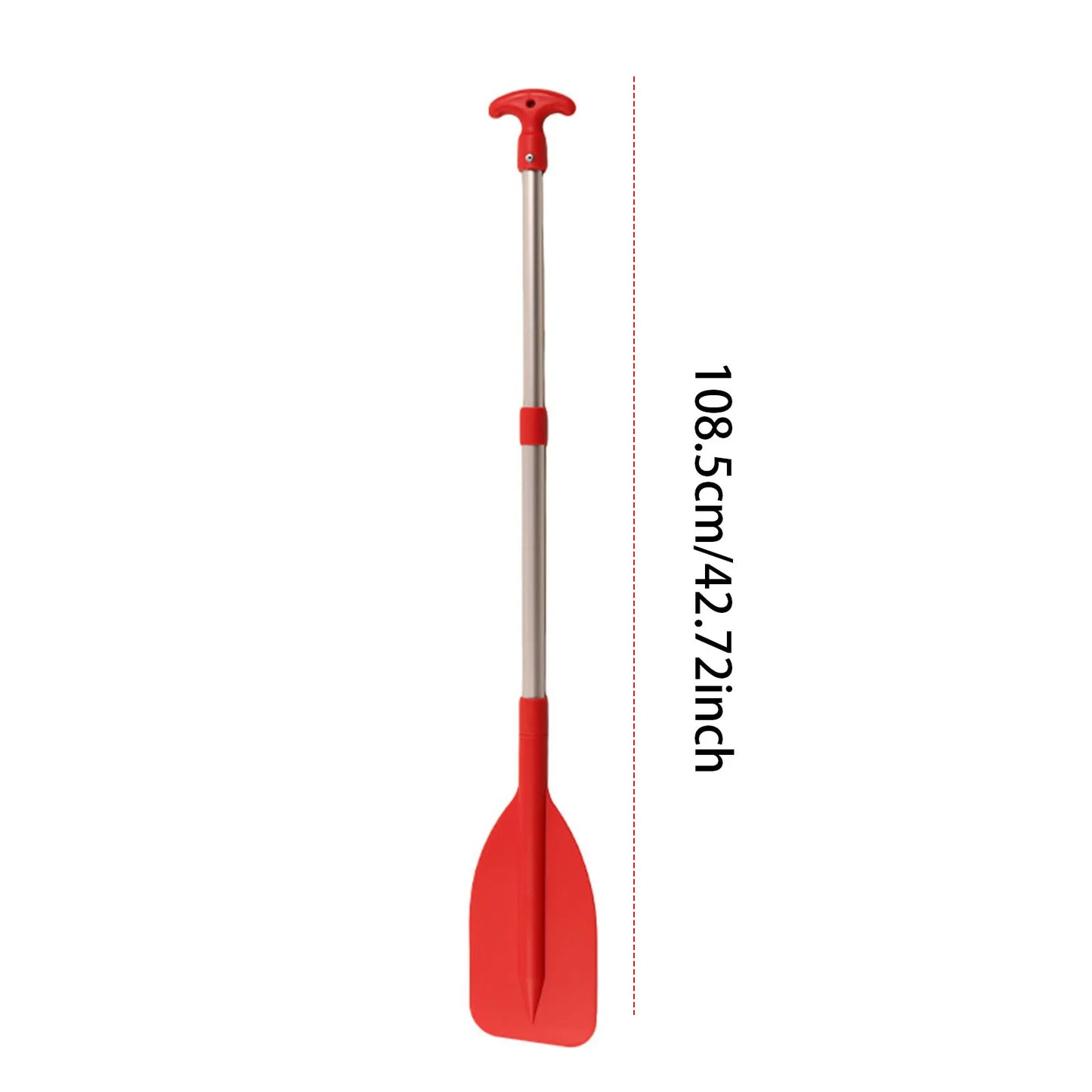 Telescoping Emergency Boat Paddle Aluminum Alloy Shaft Single-Head Boat Oars 53.5-108.5cm Adjustable Length Rafting Canoe Kayak Paddles Water Sports Supplies