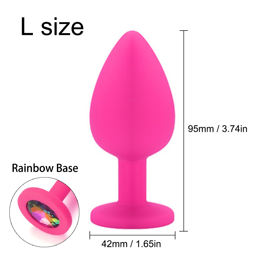 3 Sizes Sex Shop Adult Silicone Jewelry Anal Trainer Sex Prostate Back Yard Toy Anal Butt Plug for Women Man Couple Gay Unisex