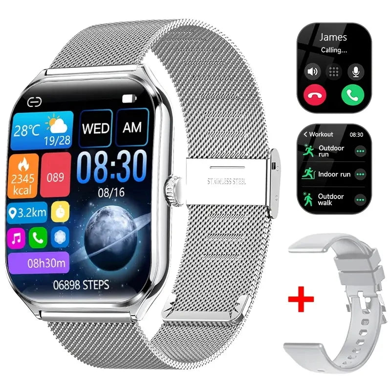 NEW Ultra Thin Smart Watch Women Men 1.96" AMOLED 360*360 HD Pixel Display Always Show Time Call Reminder Smartwatch Ladies For Huawei