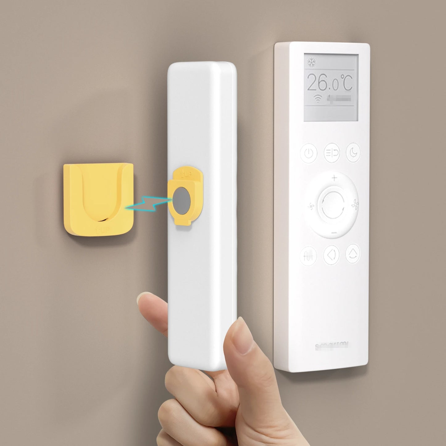 NEW 6PCS Set Remote Control Magnetic Hook Lock, Adhesive Wall Mounted Remote Control Storage Rack, No Punching Hook Home Electronic Accessories