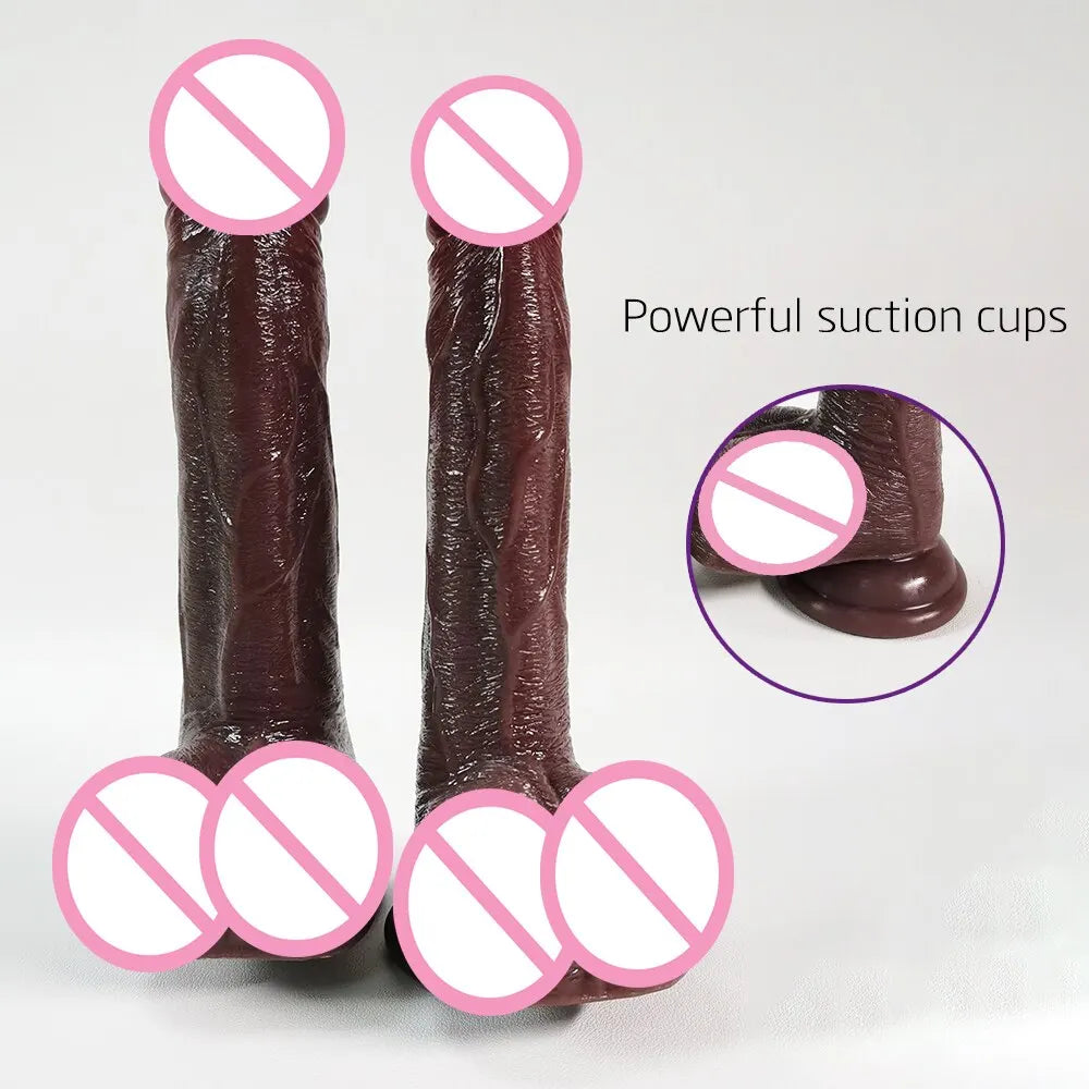 Automatic Telescopic Wireless Vibration Realistic Liquid Soft Silicone Huge Dildo Adult Sex Toys For Women And Couples