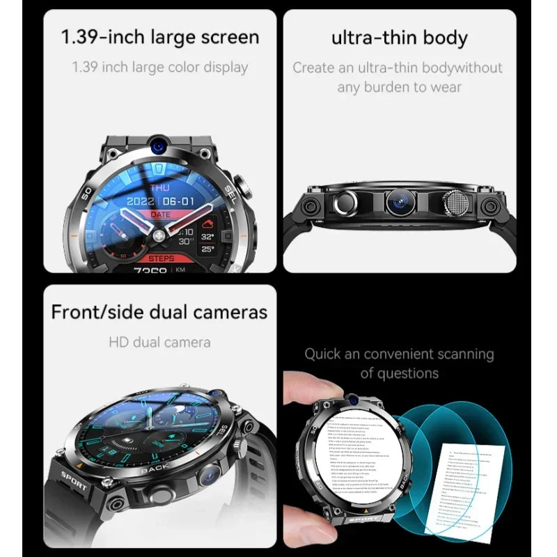 NEW Arrivals H10 Smart Watch 4G 256GB Net Global WI-FI 17 Languages with Multifunctional Sports Round Screen Smartwatch NFC Positioning for Fitness GPS Tracker