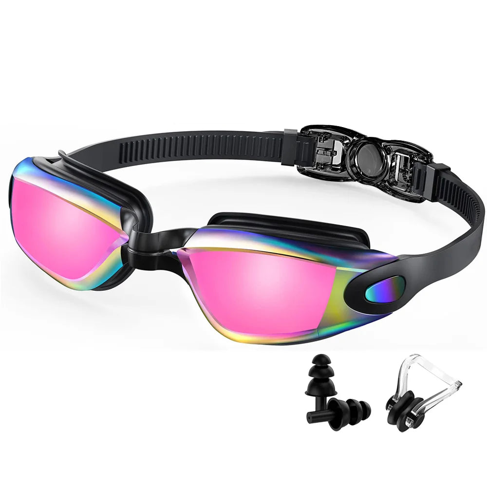 NEW Arrivals 10 Colors Swimming Goggles Professional Waterproof Swim Eyewear Glasses Anti-Fog 100% UV Protection No Leaking For Adult Men Women Youth Sports Supplies