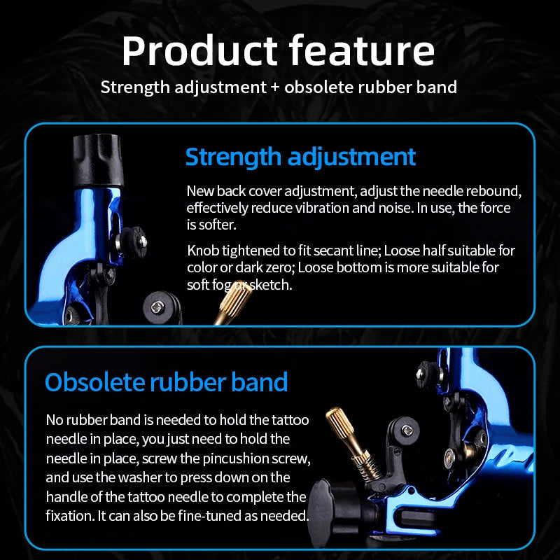 YILONG Rotary Tattoo Machine Tattoo Dragonfly Rotary Tattoo Machine Shader And Liner Tattoo Motor Gun Kits Supply for Artists