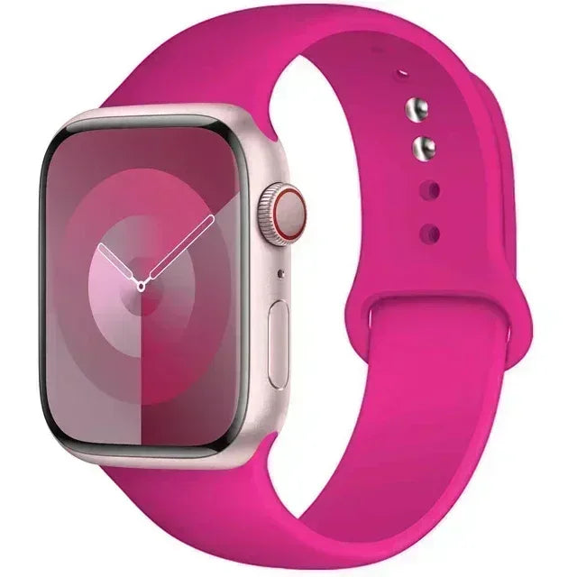 Original Silicone Strap For Apple Watch Band 44mm 38-40 42-46 41-45 46MM 49 mm Bracelet Watch Serie Accessories 10 9 7 4 5 6 8 SE Ultra 2 3 Electronics Supplies