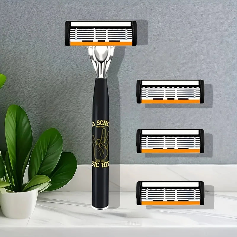 Brand New 21 Blades 7 Layer Set Men And Women Manual Safety Razor Blade 7-Layer Stainless Steel Hair Removal Shaving Blades Replaceable Shaver Head