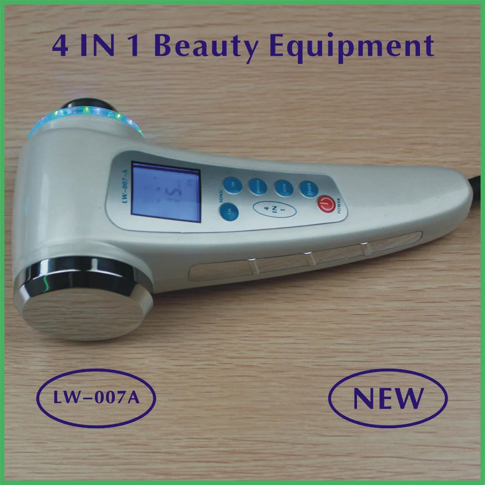 NEW Arrivals Portable Ultrasonic 7 LED Photon Rejuvenation Lights Sonic Face Lifting Tightening Care Skin Cleaner Wrinkle Remover Anti-Aging Machine Ladies Home Beauty Salon SPA Devices Skin Care Products