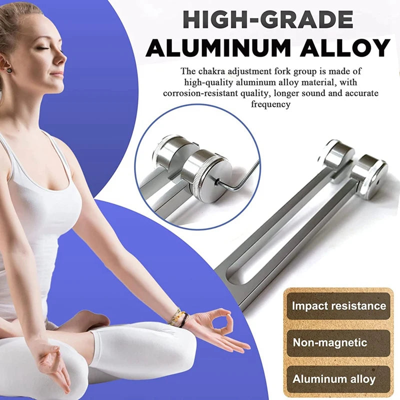 NEW Arrivals Japanese Tuning Forks Set-128 Hz, 256 Hz, 512 Hz, Healing, Chakra, Sound Therapy, Yoga Meditation Treatment Body, Mind And Spirit Anti-Stress Depression Reliever Health Care Accessories