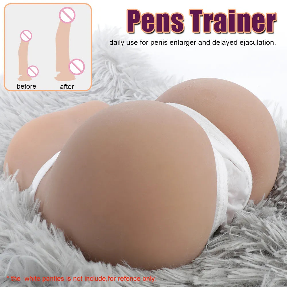 Adult 1250g Artificial Vaginal For Men 18 Real Pussy Glans Sucking Penis Enlarger Exerciser Big Ass Lifesize Sex Toys Male Masturbator