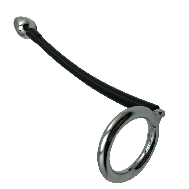 Stainless Steel 3 SIZE Penis Rings with Anal Plug Cock Ring Prostate Massage Chastity Cage Delay Ejaculation Sex Toy for Men Gay