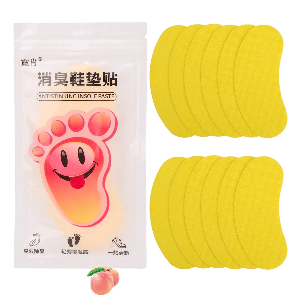 NEW Arrivals 120PCS Set Korean White Tea/Lemon/Peach Juice Shoes Sports Sneakers Deodorant Sweat-Absorbing Sticker Deodorant Foot Odor Deodorant Sneaker Smell Fresh Insole Sterilization Sticker Shoes Accessories