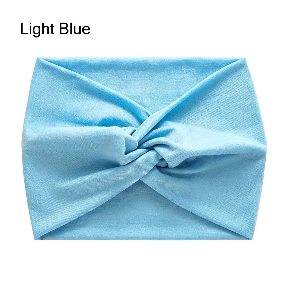 NEW Arrivals 29 Colors/Patterns Sports Bohemian Wide Cotton Stretch Headbands Women Headwrap Yoga Hair Bands Headwear Bandana Twisted Wide Headbands Hair Accessories