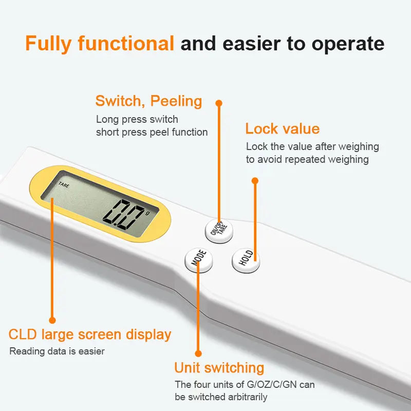 NEW Arrivals Electronic Kitchen Scale 500g 0.1g LCD Digital Measuring Food Flour Digital Spoon Scale Mini Kitchen Tool for Milk Coffee Scale Pets Measuring Food Scale