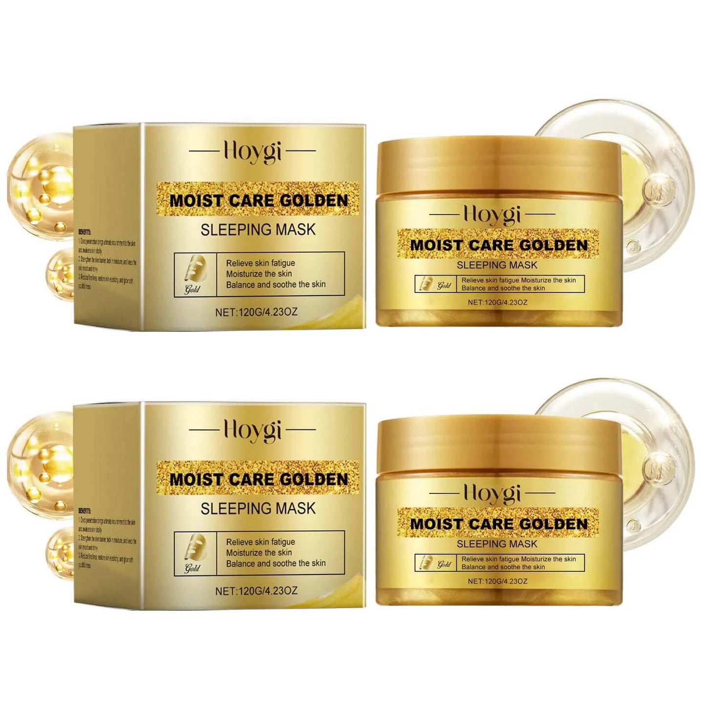 NEW Arrivals 3PCS Set Korean 24K Gold Sleeping Masks Moisturizing Shrinkage Pore Lift Firm Fade Fine Lines Niacinamide Brightening Facial Skin Facial Masks