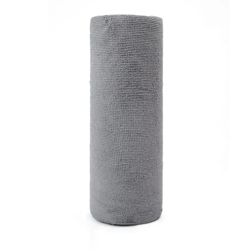 NEW Arrivals 50PCS 25x25CM 6 Colors Reusable Cleaning Wipe Household Kitchen Cloth Microfiber Towel Rolls Dish Rags Wash Paper Towel Replacement Car Home Office Cleaning Supplies