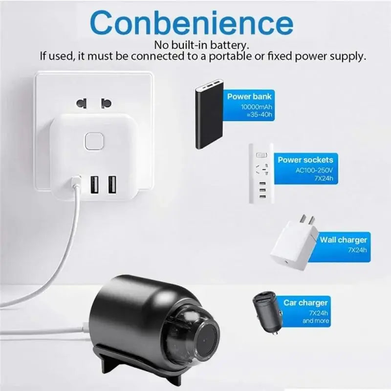 NEW Arrivals X5 Mini Camera Video & Audio Recording 1080P Clear Night Vision Lightweight Portable Premium Cams Motion Detection Wireless Surveillance Camera Home Security Supplies