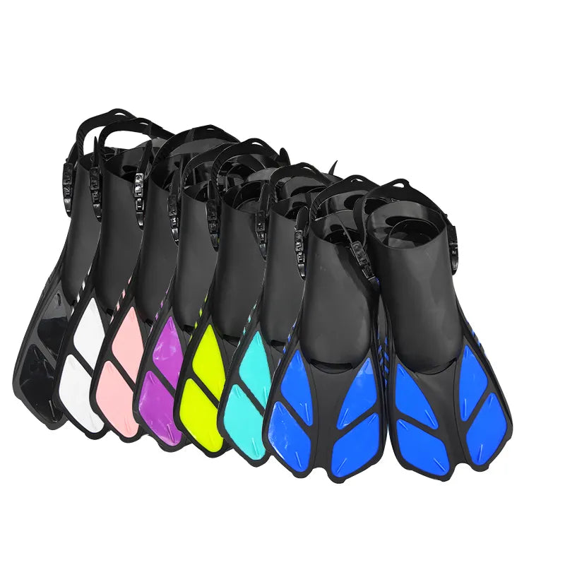 QYQ Frog Shoes Adult Fins with Adjustable Buckles Open Heels Designed for Snorkeling Scuba Diving