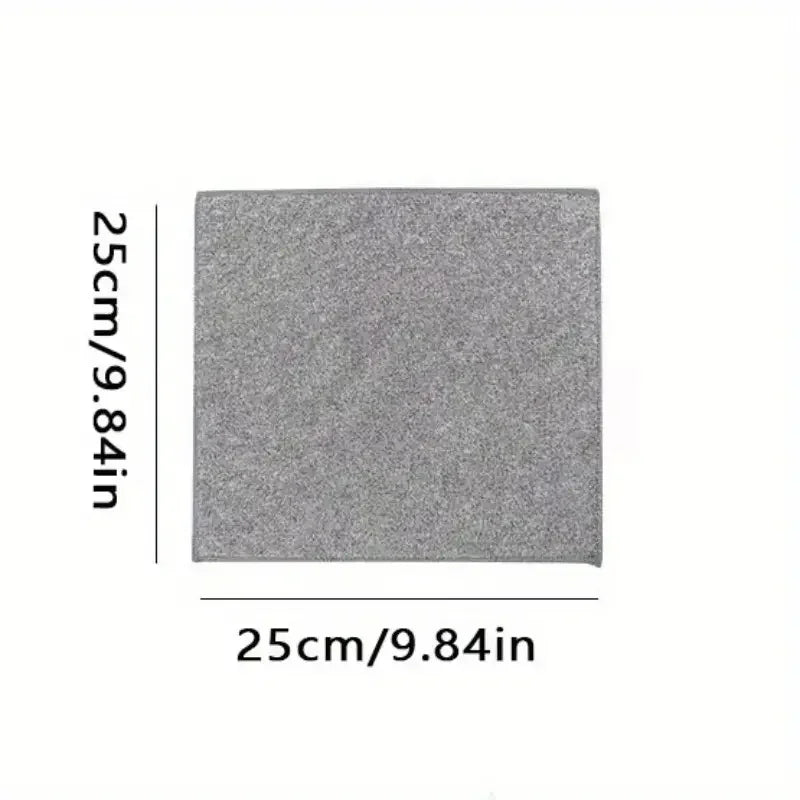 NEW 10PCS Set Ultra-fine Fiber Kitchen Towels, Absorbent Cleaning Cloths, Soft & Stain-Removing, Light Gray