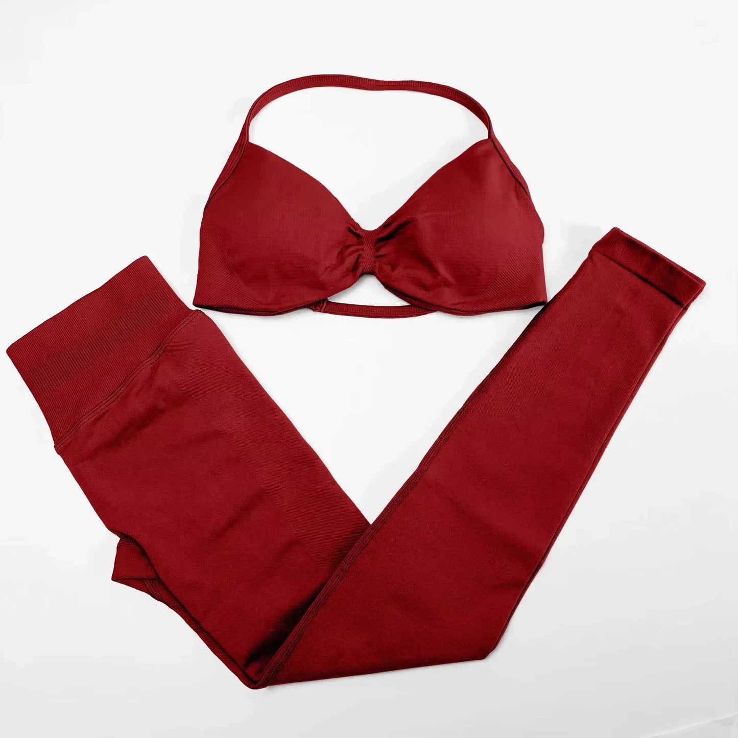 NEW Arrivals 10 Colors Women Gym Breathable Fashion Yoga Fitness Clothes Hip Pants Tie Bra Comfortable Sports Pilates Fitness Set