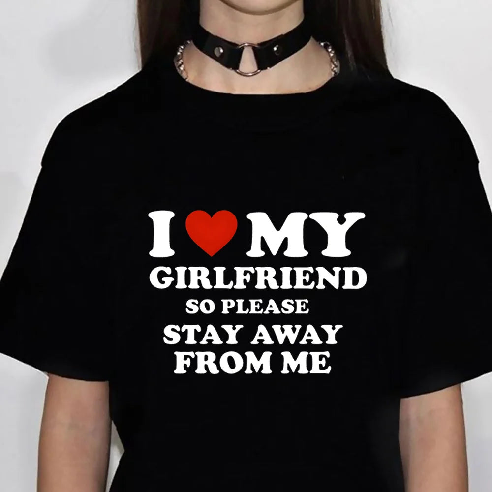 NEW Arrivals S-2XL UK Size 7 Patterns *I Love My Boyfriend I Love My Girlfriend* Girls Boys Outdoor Streetwear T-Shirts Summer Beach Casual Clothes