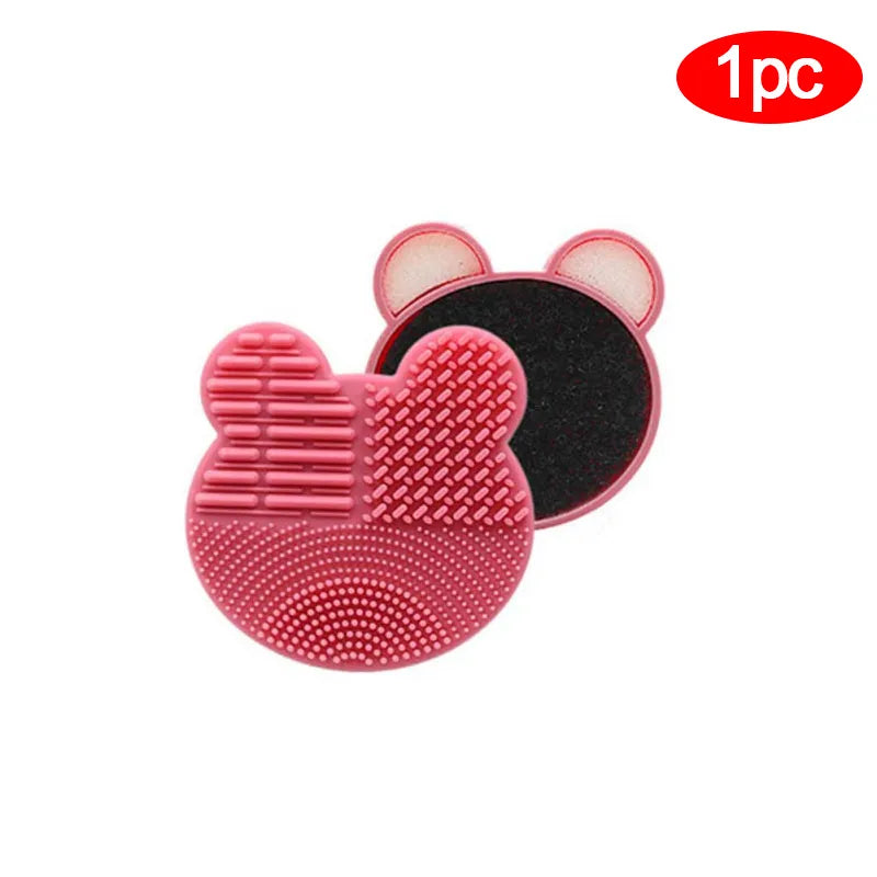 1/3pc Make Up Brush Cleaner Pad Washing Brush Pad Cleaning Mat Cosmetic Brush Cleaner Universal Make Up Tools Scrubber Board Pad