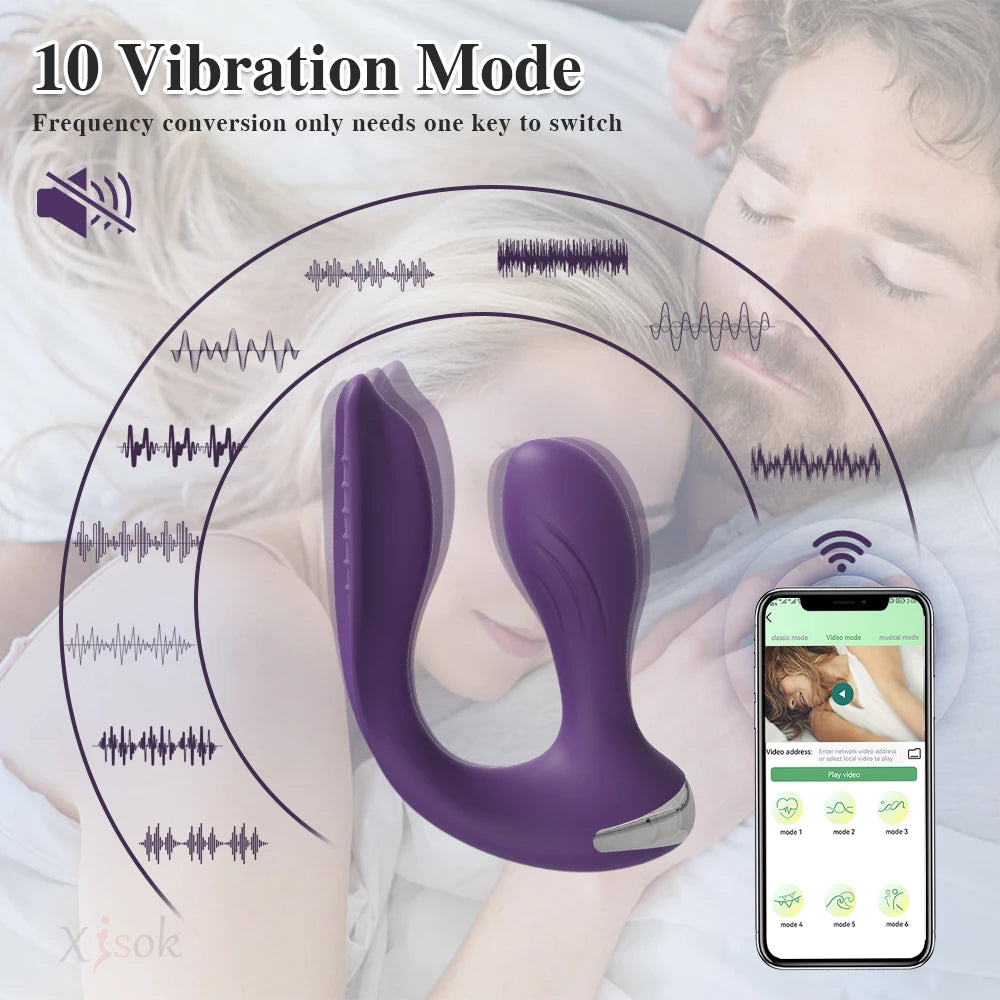 APP Bluetooth Vibrator for Women Panties Wearable G Spot Dildo Massager Vibrating Egg Anal Plug Adults Goods Sex Toys for Couple