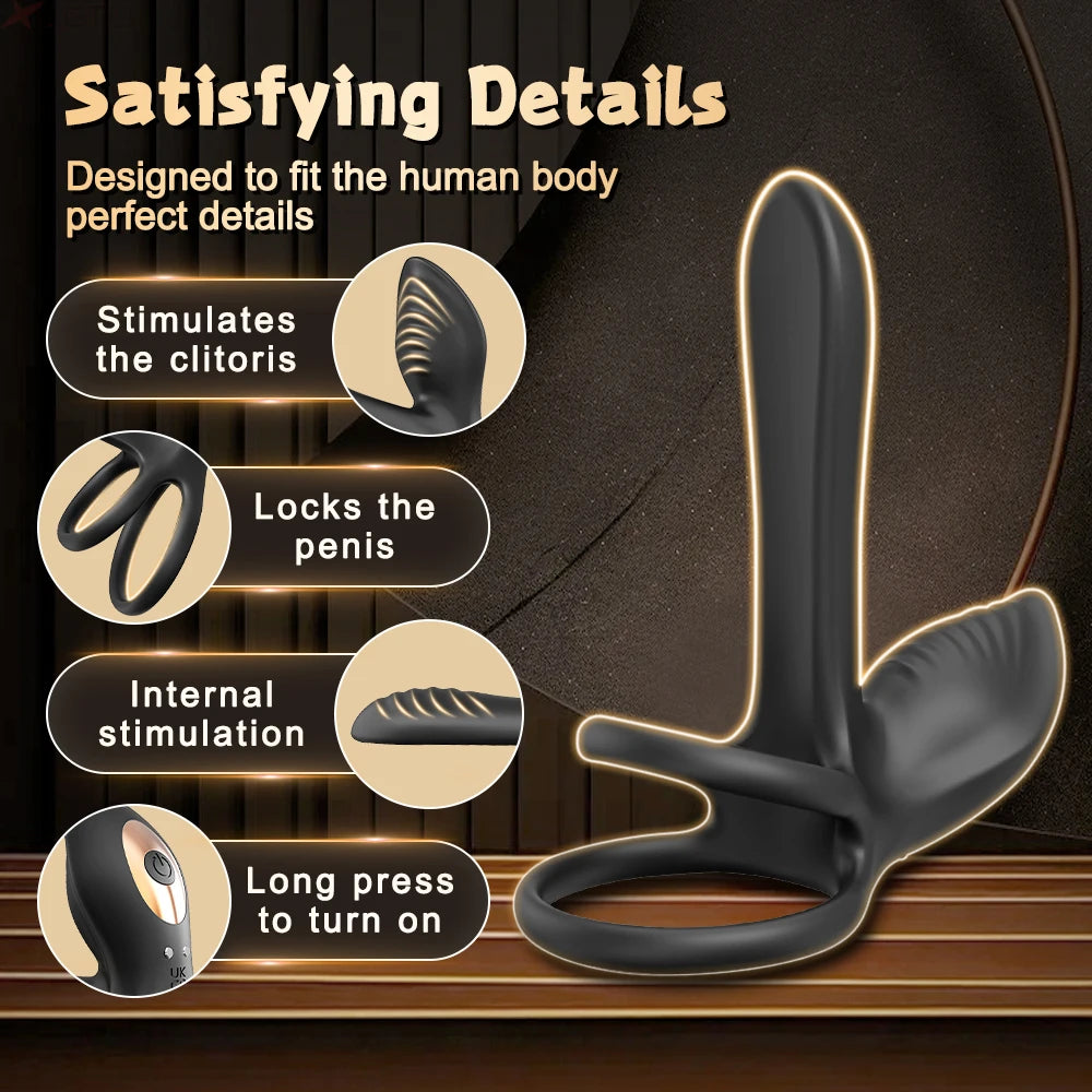 NEW Wireless Bluetooth Vibrating Penis Ring Men Delay Ejaculation Cock Ring Vibrator Clitoris G Spot Stimulation Sex Toys for Couple Adults 18+