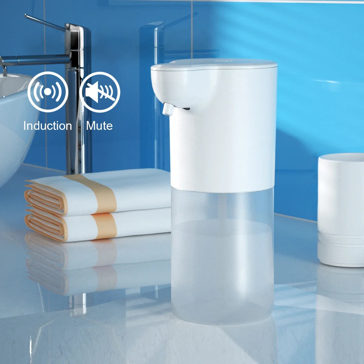 USB Charging Automatic Induction Mini Foam Soap Dispenser Smart Infrared Touchless Hand Washer Kitchen Bathroom Dispenser 2pcs