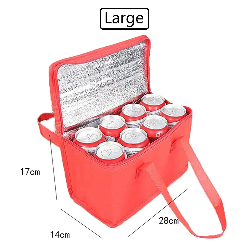 NEW Arrivals Portable Lunch Cooler Bag Folding Insulation Outdoor Travel Beach Camping Picnic Ice Pack Food Thermal Bag Drink Carrier Insulated Bags Beer Delivery Bags