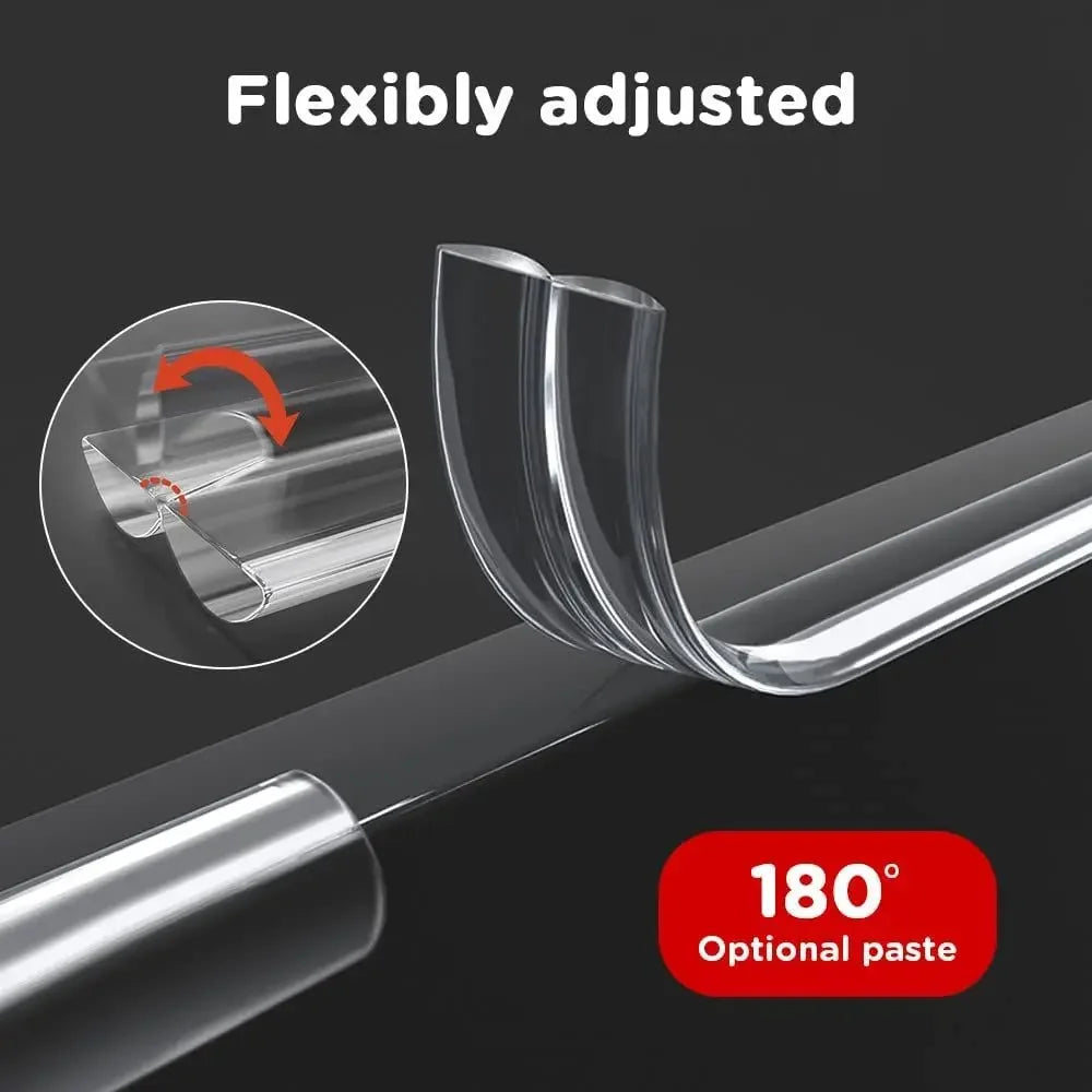 NEW Arrivals 3M Tape + 4PCS Corner Guards Set Table Edge Guard Furniture Corner Protector Strip Self Adhesive Transparent Kids Collision Proof Soft Bumper Baby Safety