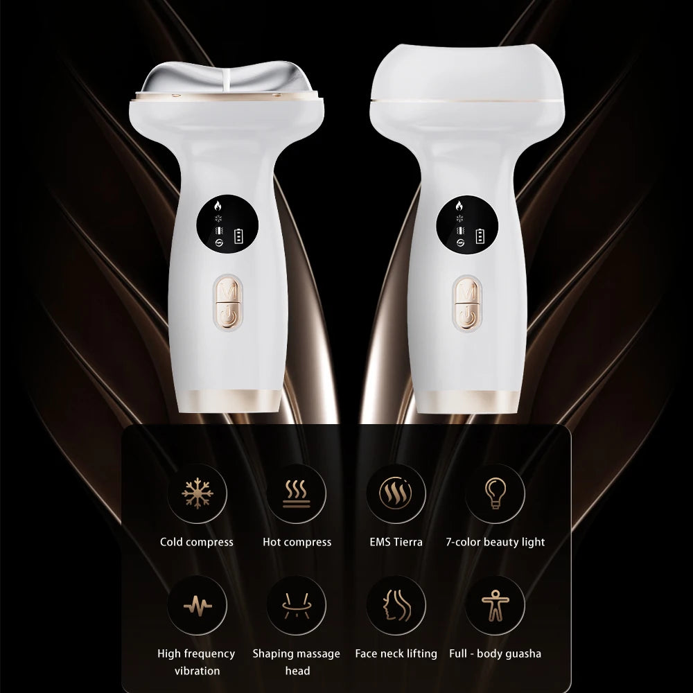 NEW EMS Neck Face Massager Double Chin Remover V Line Chin Lift Up Reducer 7 Colors LED Light Therapy Anti Neck Wrinkle Face Slimmer Women Beauty Salon Spa Supplies