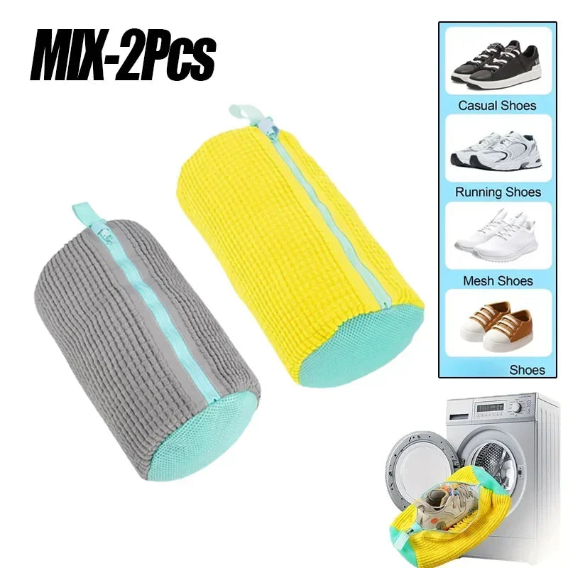 NEW 4pcs Set 3 Colors Laundry Bag Shoe Washing Net Washing Bag Padded Net Laundry Shoes Household Machine Washing Shoes Bags Drying Bags