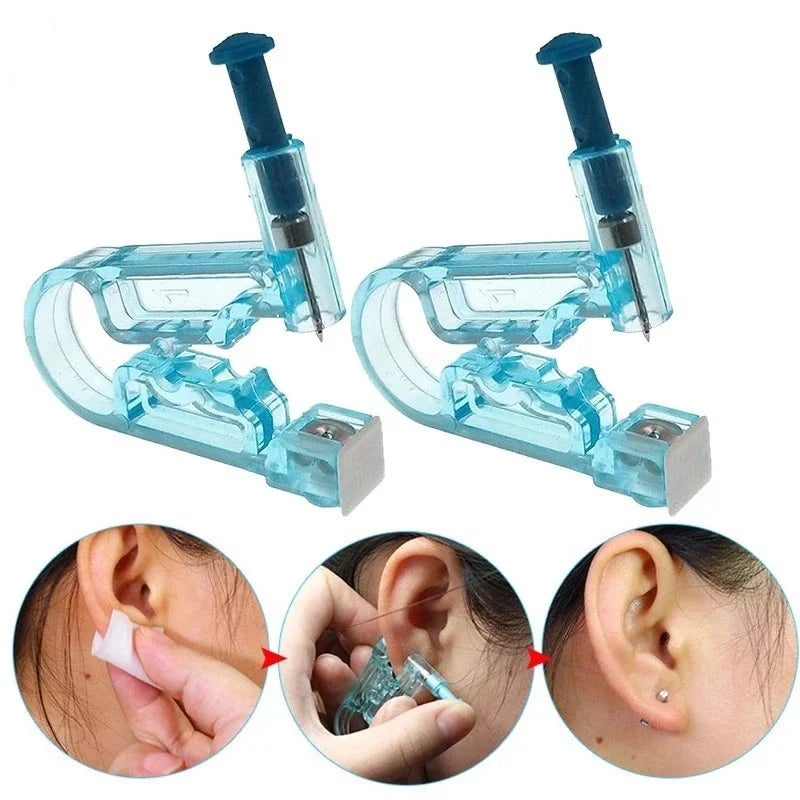 NEW Arrivals 4PCS Set Disposable Safe Painless Ear Piercing Healthy Sterile Puncture Tool Without Inflammation for Earring Ear Piercing Gun Set