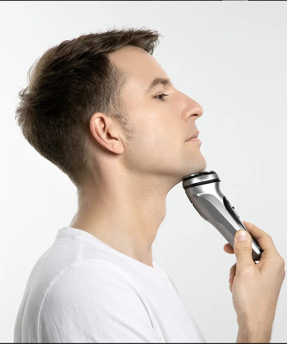 NEW Arrivals Blackstone Electrical Rotary Shaver for Men 3D Floating Blade Washable Type-C USB Rechargeable Shaving Beard Machine Outdoor Travel Business Trip Electric Shaver