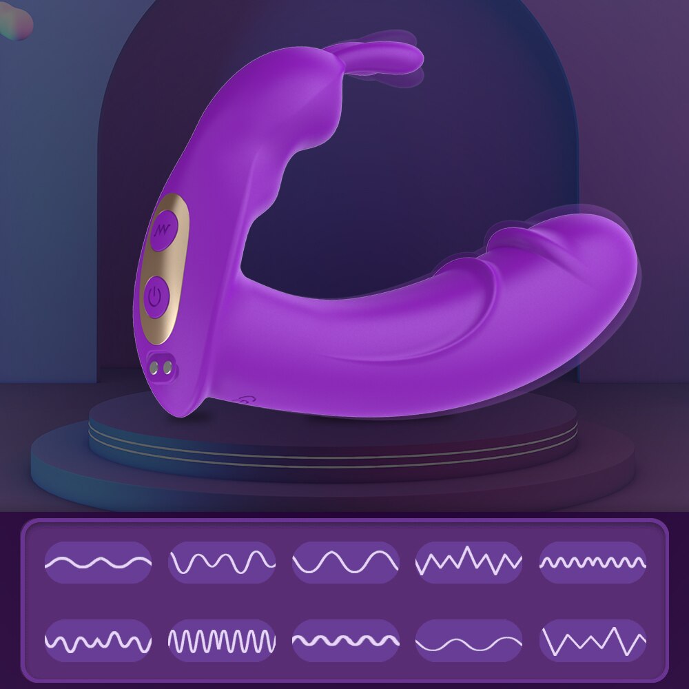 Rabbit Vibrator for Women Clit Stimulator Wireless Bluetooth Dildo Vibrator Female Vaginal G Spot Massage Sex Toy Adult Supplies