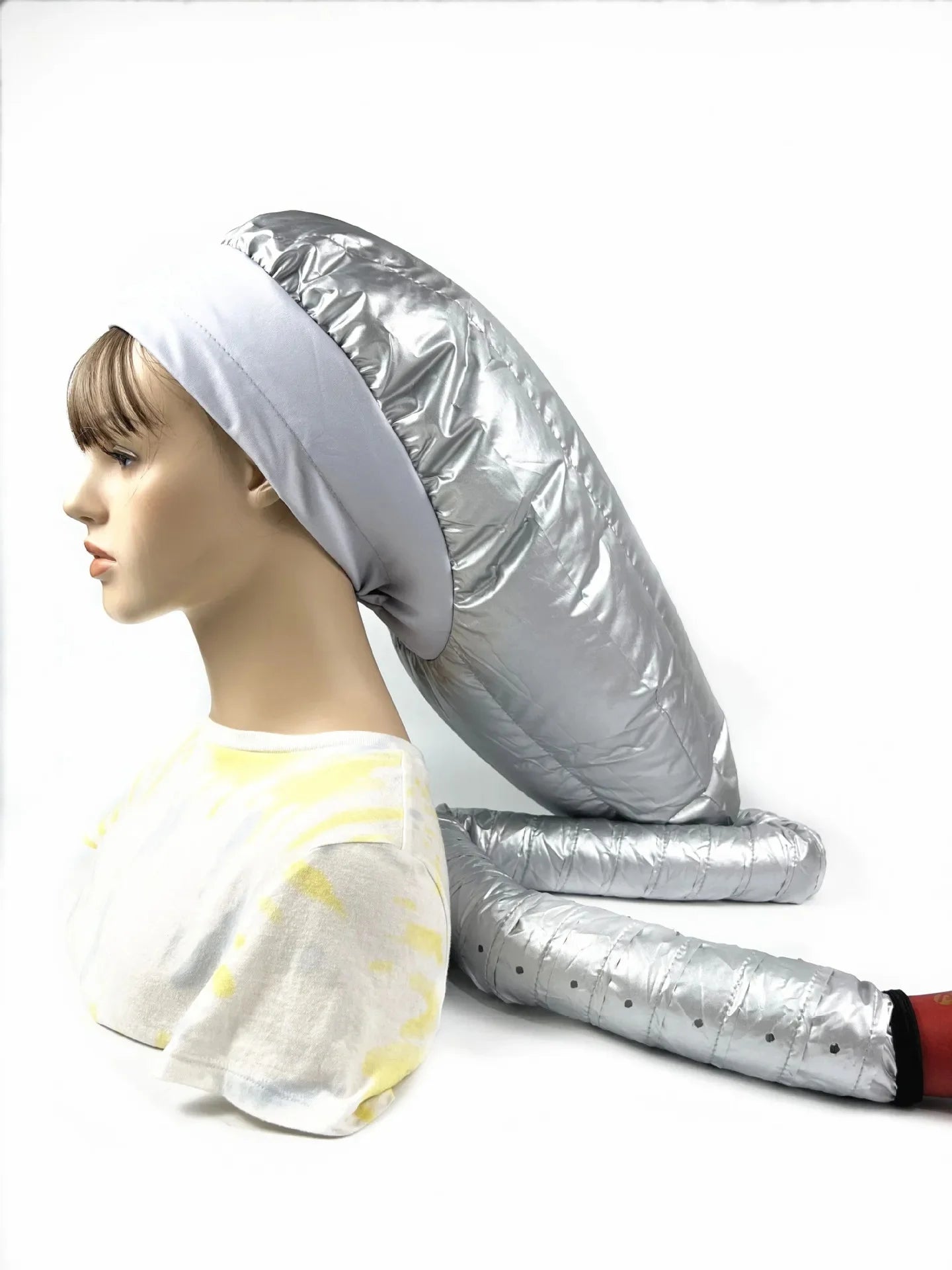 NEW Arrivals 4 Colors Portable Hair Dryer Cap Long Tube Hair Drying Hood Oil Treatment Cap Non-Damaging To Long Hair Special Drying Cap Ladies Beauty Salon Spa Accessories Women Hair Care Supplies