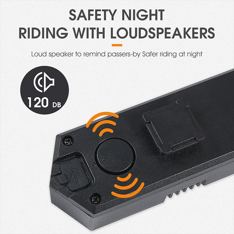 NEW Bicycle Rear Light USB Rechargeable Wireless Waterproof MTB Remote Control Safety Turn Signal Bike Beep Taillights Bicycle Lighting Accessories Sports Supplies