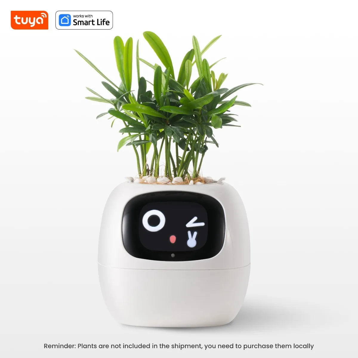 TUYA APP Ivy Smart Planter ,Endless Fun Over 49 Rich Expressions,7 Smart Sensors , AI Chips Make Raising Plants Easy and Fun Home Gardening Supplies