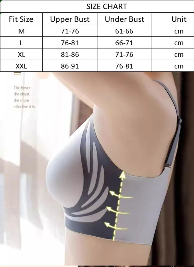 NEW Arrivals 3PCS Set M-2XL Plus Size Seamless Underwear For Women, Wireless & Comfortable Lift & Gather Brassiere, Supportive & Anti-Sagging Ladies Luxury Underwear Sets