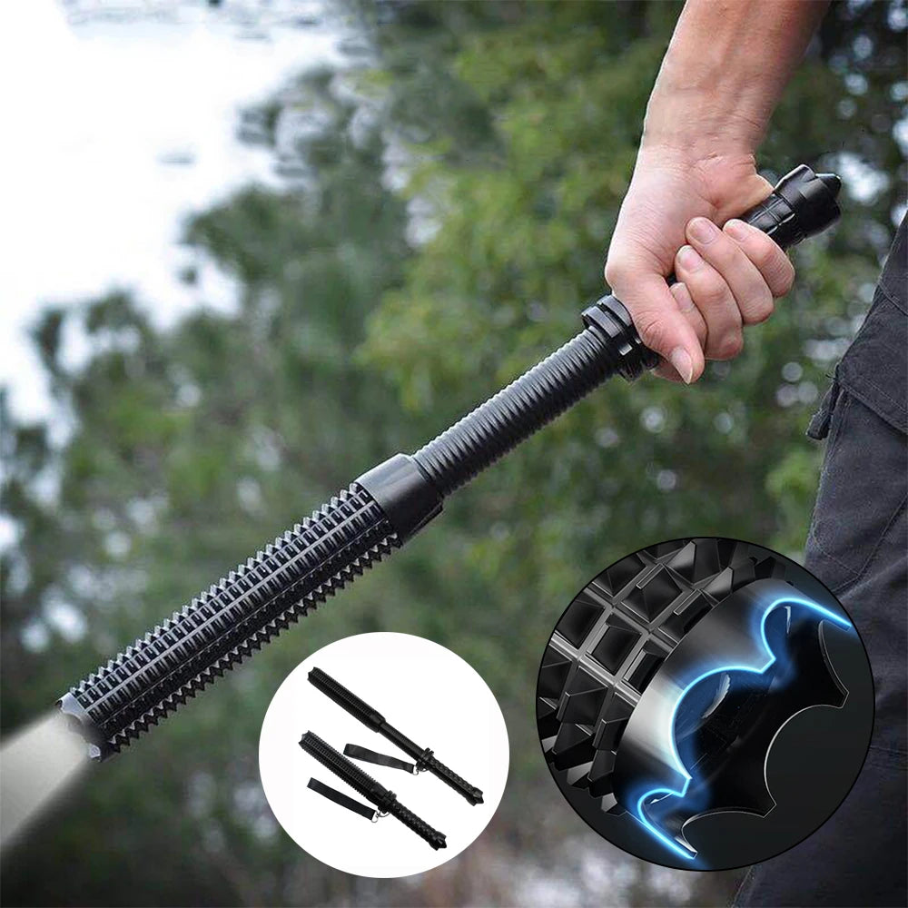 NEW Arrivals Top Quality Baseball Bat LED Flashlight Zoomable Self Defense Flashlight Aluminum Alloy Torch for Emergency Anti Riot Tactical Lamp Car Women Men Outdoor Safety Security Supplies