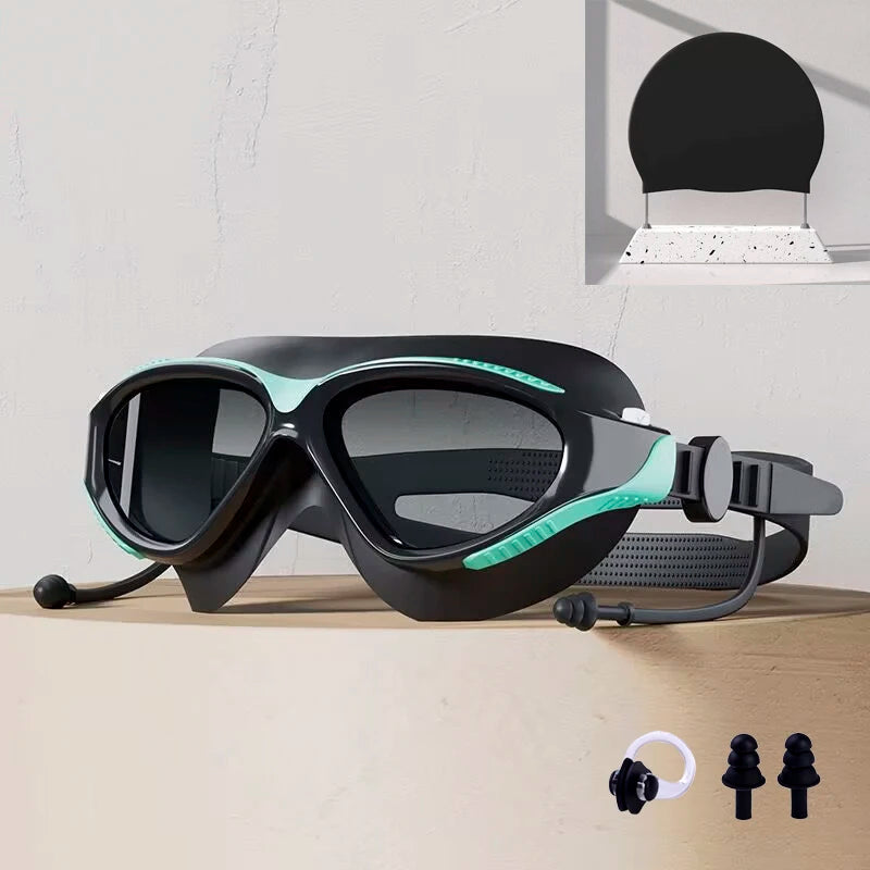 NEW 3 Colors Large Frame Women Men Swimming Goggles Anti-Fog Professional High-Definition Swimming Goggles Adjustable Wide Field of Vision Swimming Beach Water Pool Accessories Sports Supplies