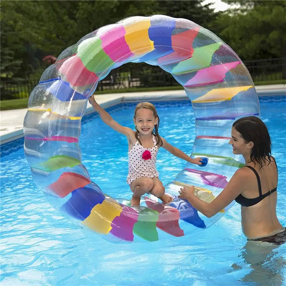 NEW Arrivals Portable Giant Swimming Water Pool Inflatable Water Wheel Swims Scooter Swimming Pool Beach Parent Child Crawling Ball Summer Sports Games Supplies