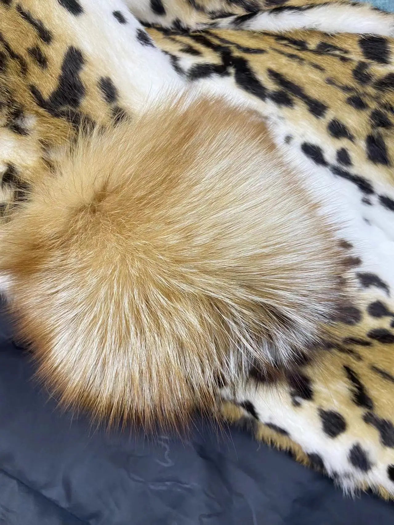 Luxury Women's Genuine Rabbit Fur Coat X-Long Real Mink Fur Jacket Long Coat with Natural Fox Fur Collar and Sleeve Cuffs Female Ladies Winter Luxury Fashion Clothing Products