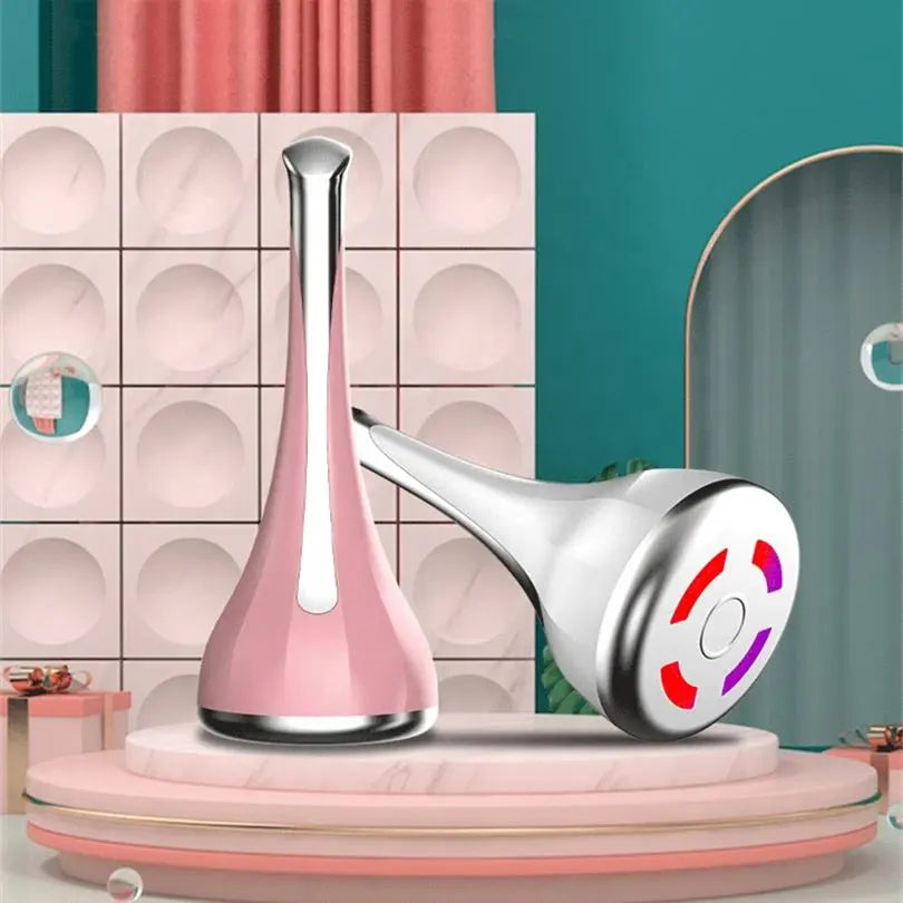 New 3 In1 Ultrasonic Ion Microcurrent Introduce Woman Lifting And Firming Facial Vibration Beauty Face Eye Massager Skin Care