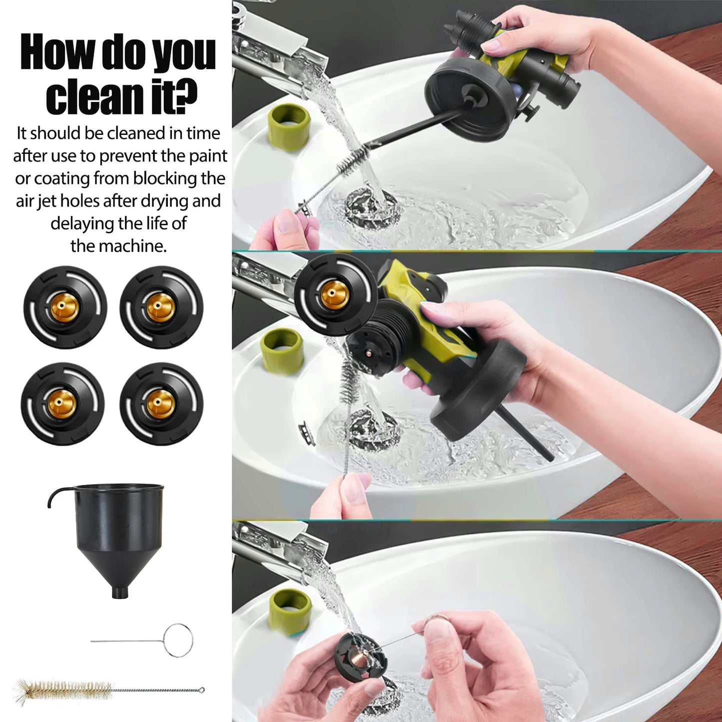 NEW Paint Sprayer Cordless Compatible for DeWalt 18V Battery Powered HVLP Power Spray Gun XR UK(Tool Only)