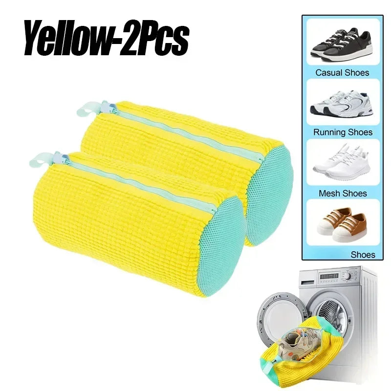 NEW 4pcs Set 3 Colors Laundry Bag Shoe Washing Net Washing Bag Padded Net Laundry Shoes Household Machine Washing Shoes Bags Drying Bags