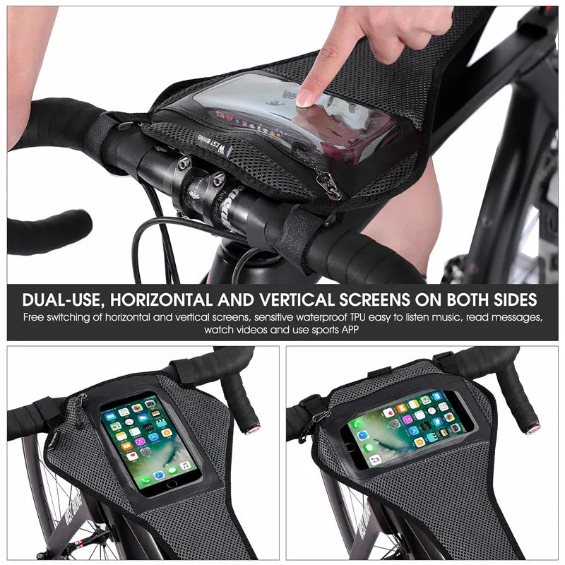 NEW Arrivals Bicycle Trainer Sweat Cover Sweatproof Quickly Dry Bike Frame Protector Sweat Absorb Strap Net Bike Accessories