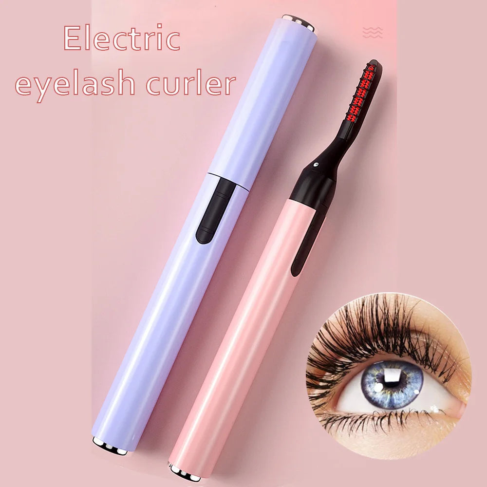 Electric Eyelash Curler Long-lasting Curling Perm Heating Eyelash Curling Brush Ironing Eyelash Comb Eyelash Styling Makeup Tool